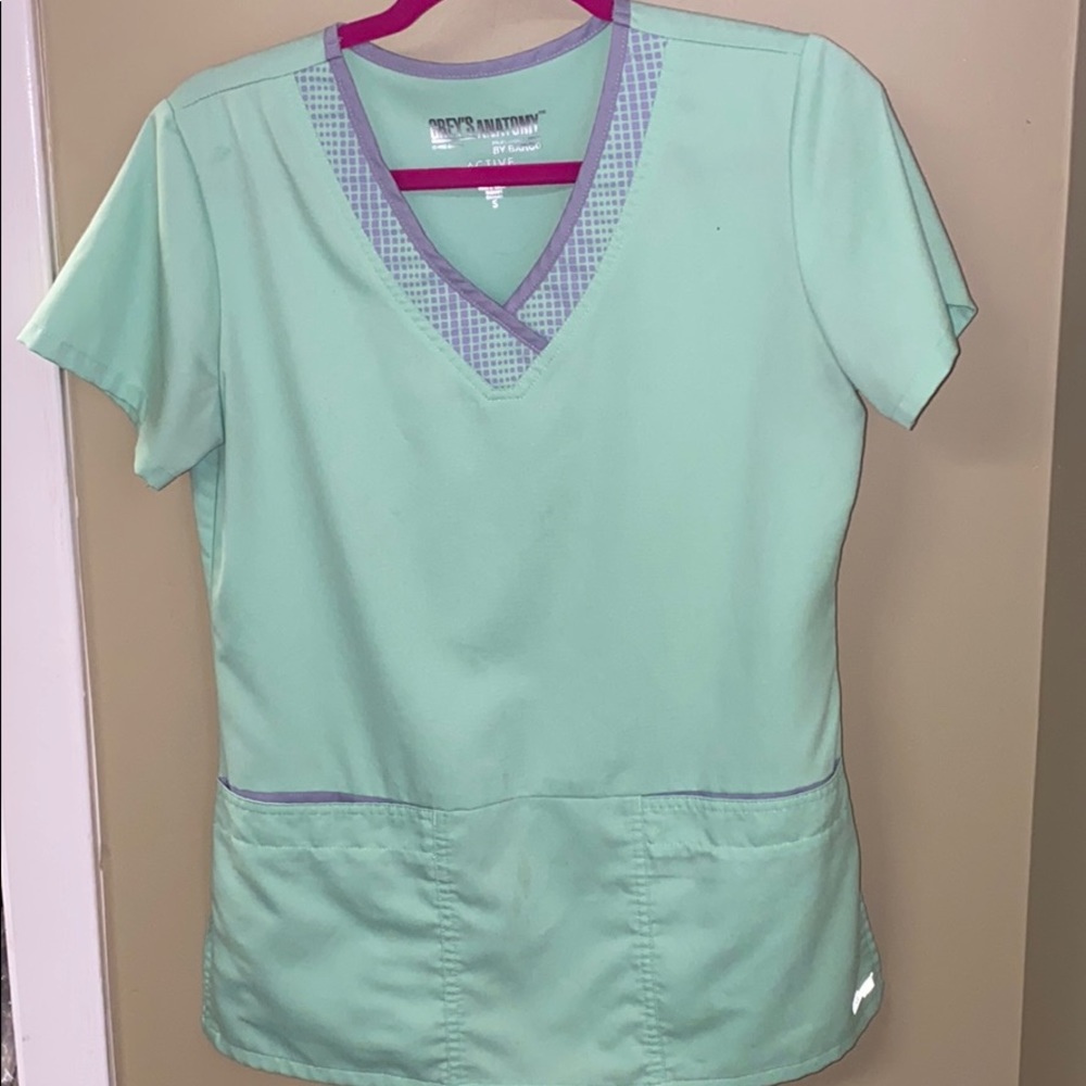 Greys Anatomy Light Green Scrub Top, like new
